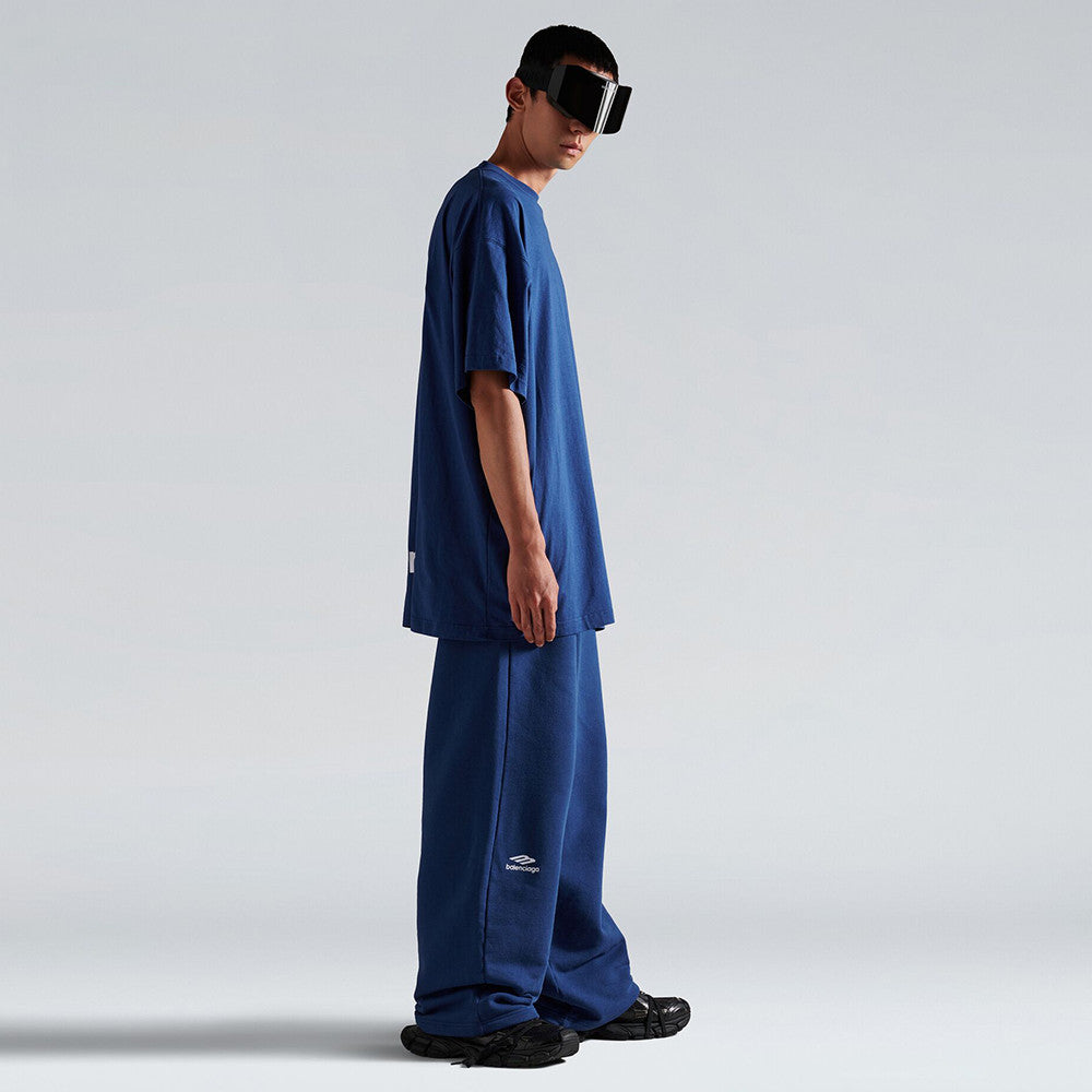 Balenciaga 3b Sports Icon Oversized T-shirt Light Marine Blue White #335833