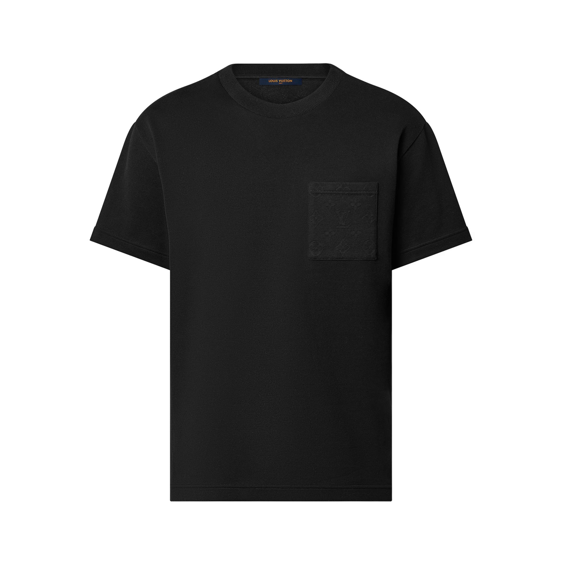 Louis Vuitton Men's Summer Solid Color Sleeve Cotton Round Neck Short Sleeve T-Shirt #76419