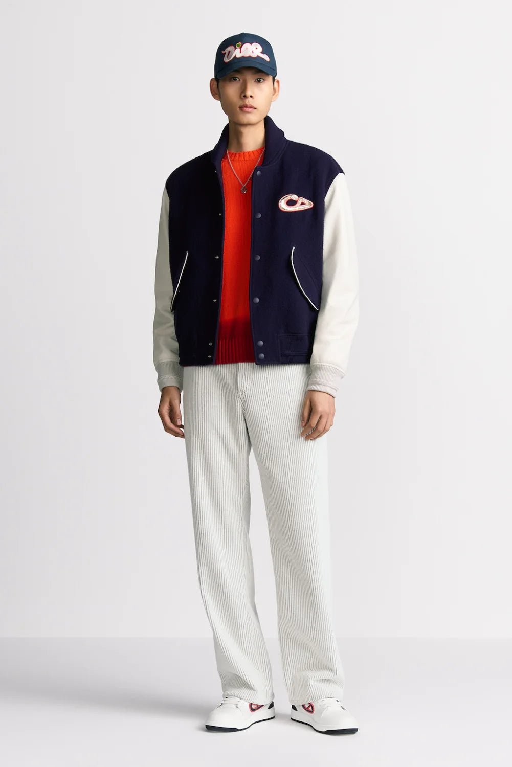 Dior Men's Dior And Kaws Sweater Spring. Fall And Winter Embroidered Crew Neck Gradient Long Sleeve Sweater #71836
