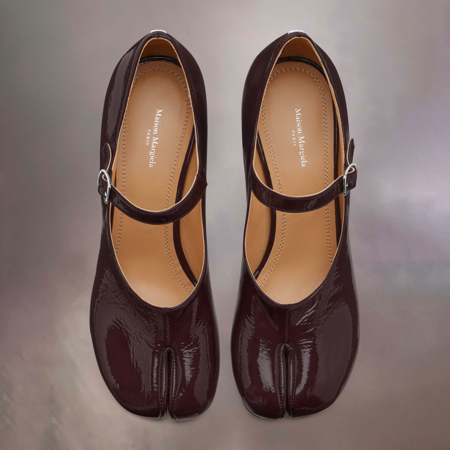 Maison Margiela Women's Spring/Fall Fashion Classic Round Toe Slip On Solid Color Leather Chunky Heel Mary Jane Split Toe Shoes #78646