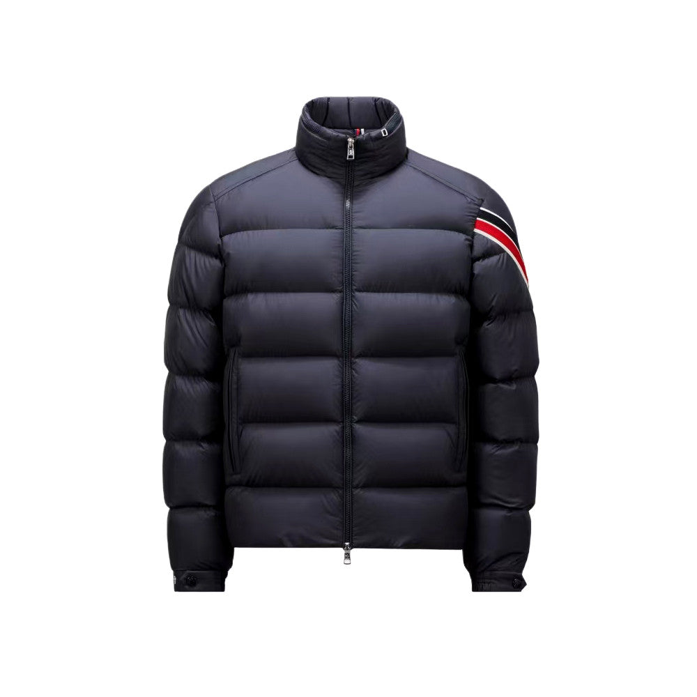 Moncler Men's Winter Fashion Casual High Neck Double Zip Goose Down Nylon Fabric Cotton Jacket Down Outerwear Jacket #79539