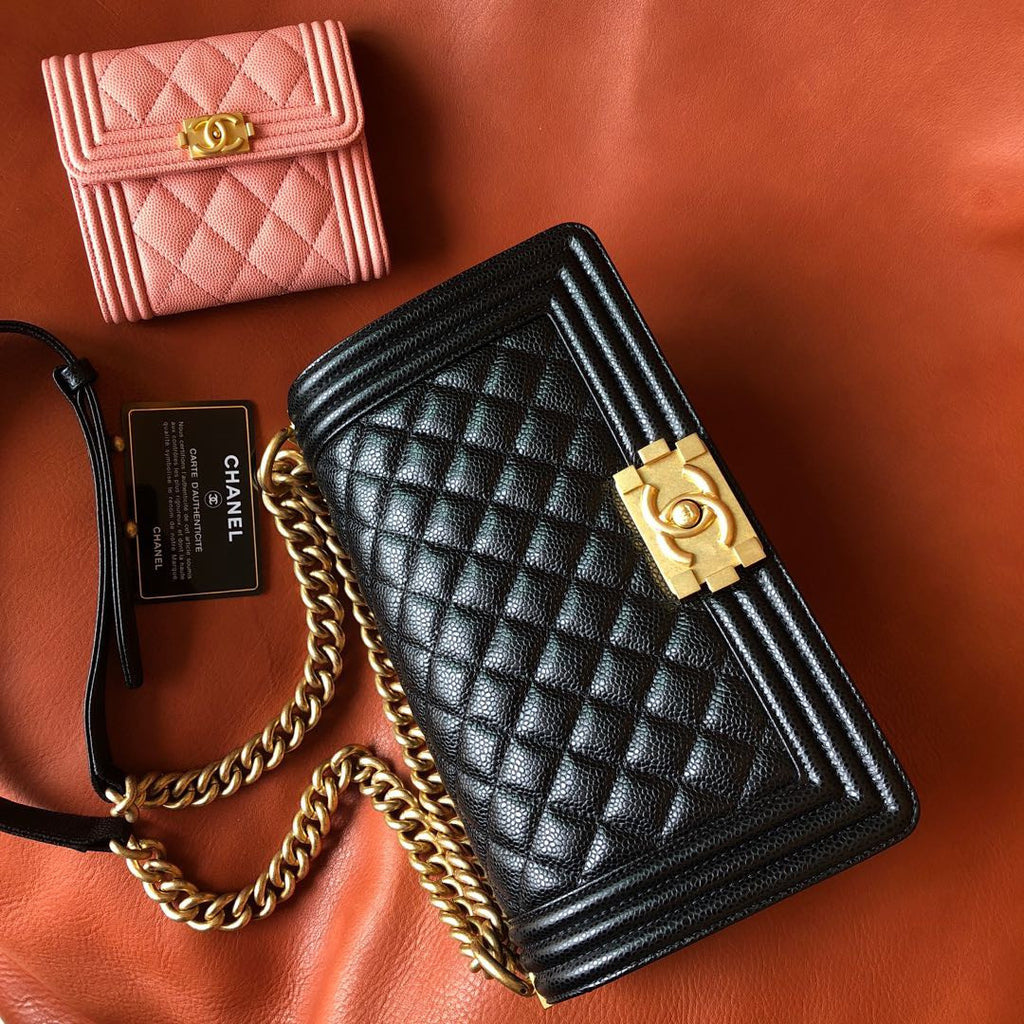 Chanel LeBoy Chanel Bag Calfskin Ruthenium Plated Metal #333120