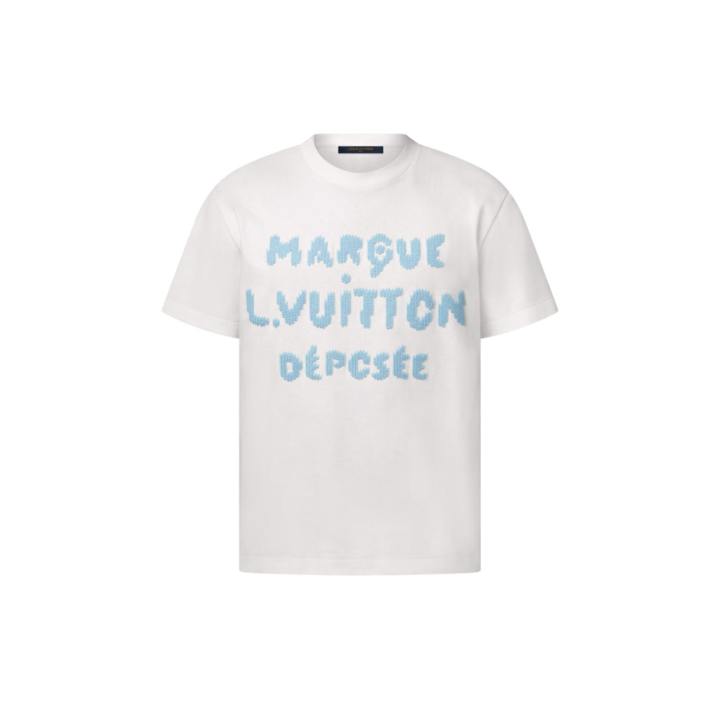 Louis Vuitton Summer Fashion Casual Solid Color Crew Neck Embroidered Short Sleeve T-Shirt #78894