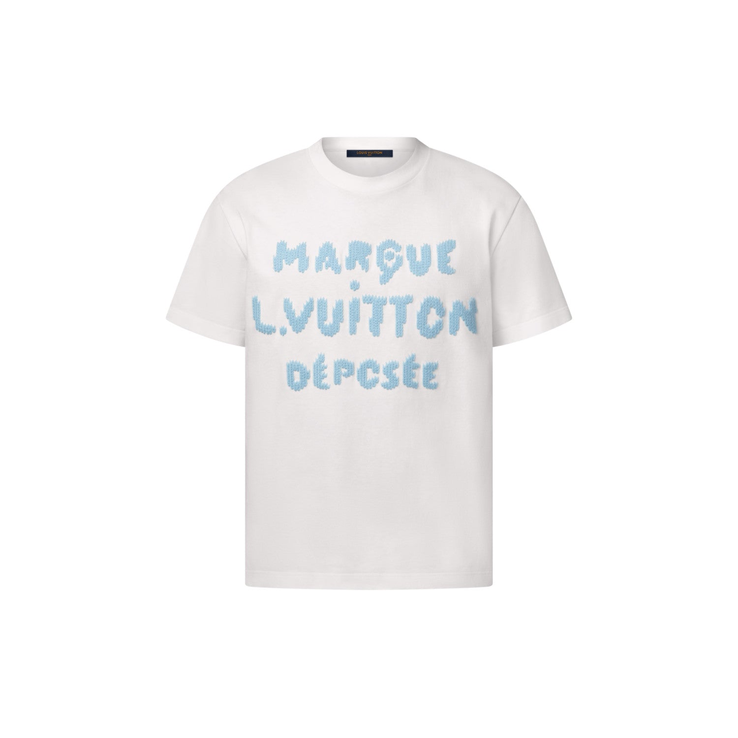 Louis Vuitton Summer Fashion Casual Solid Color Crew Neck Embroidered Short Sleeve T-Shirt #78894