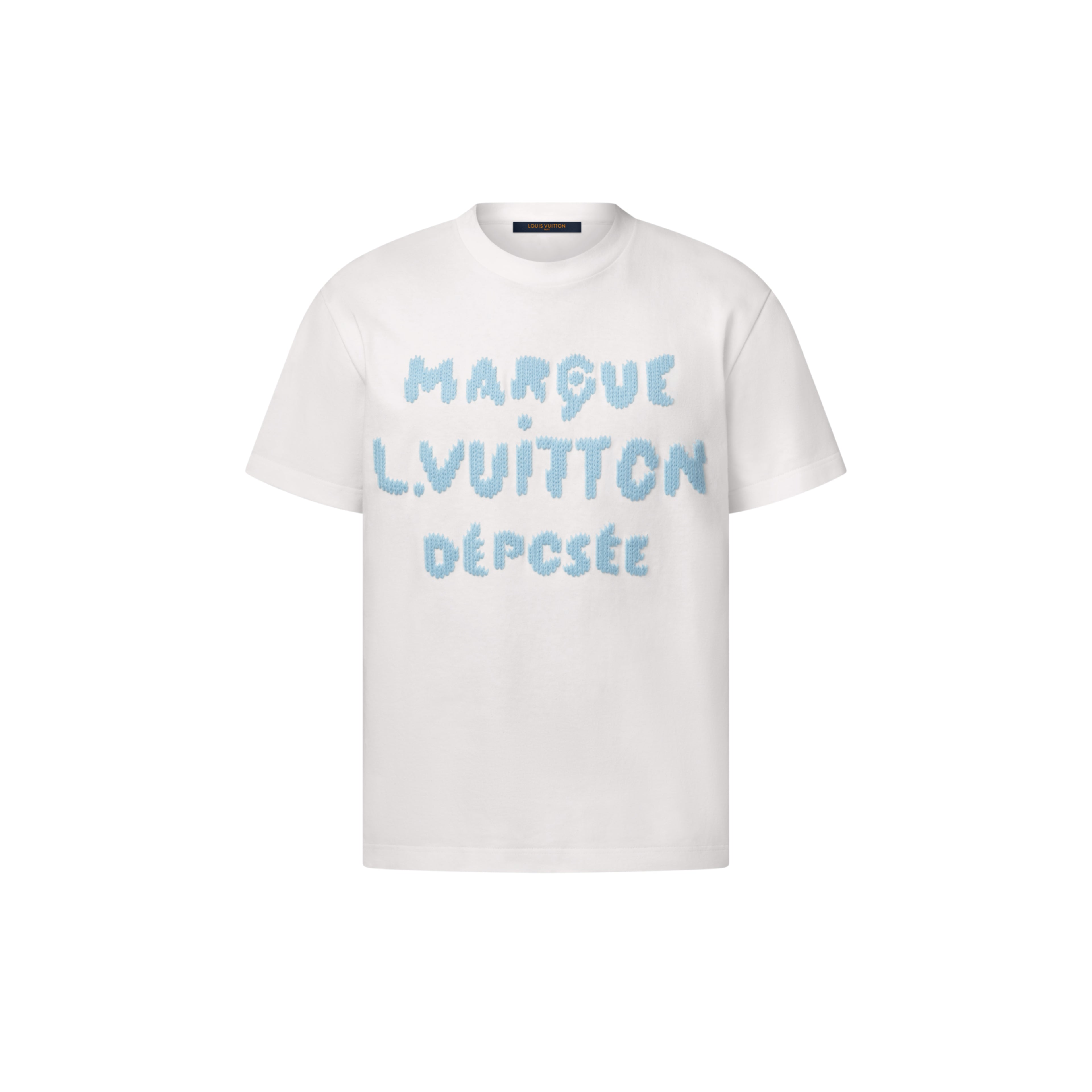 Louis Vuitton Summer Fashion Casual Solid Color Crew Neck Embroidered Short Sleeve T-Shirt #78894