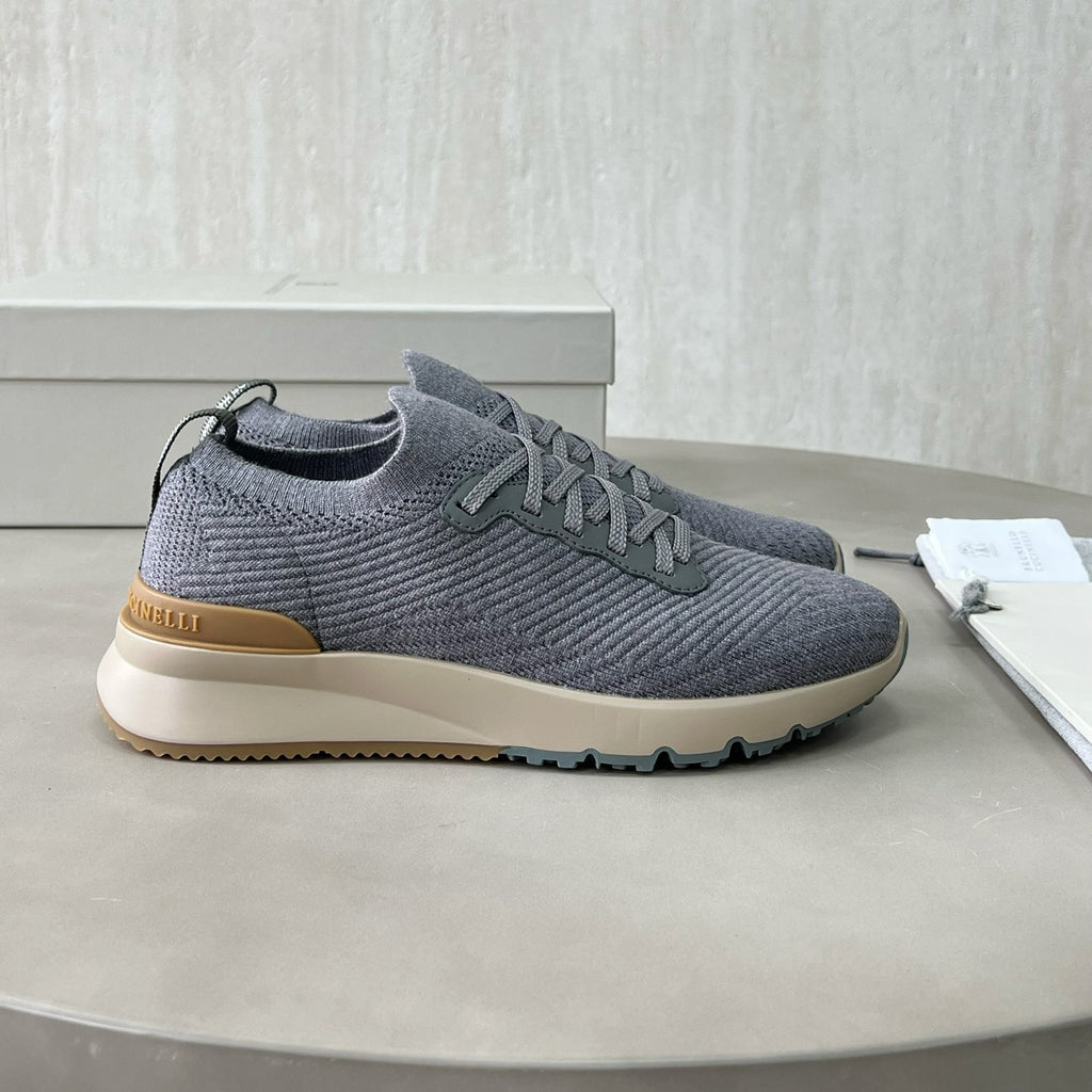 Brunello Cucinelli  Men's Spring/Fall Fashion Casual Round Toe Lace Up Low Top Flat Sole Sneakers Shoes #78959