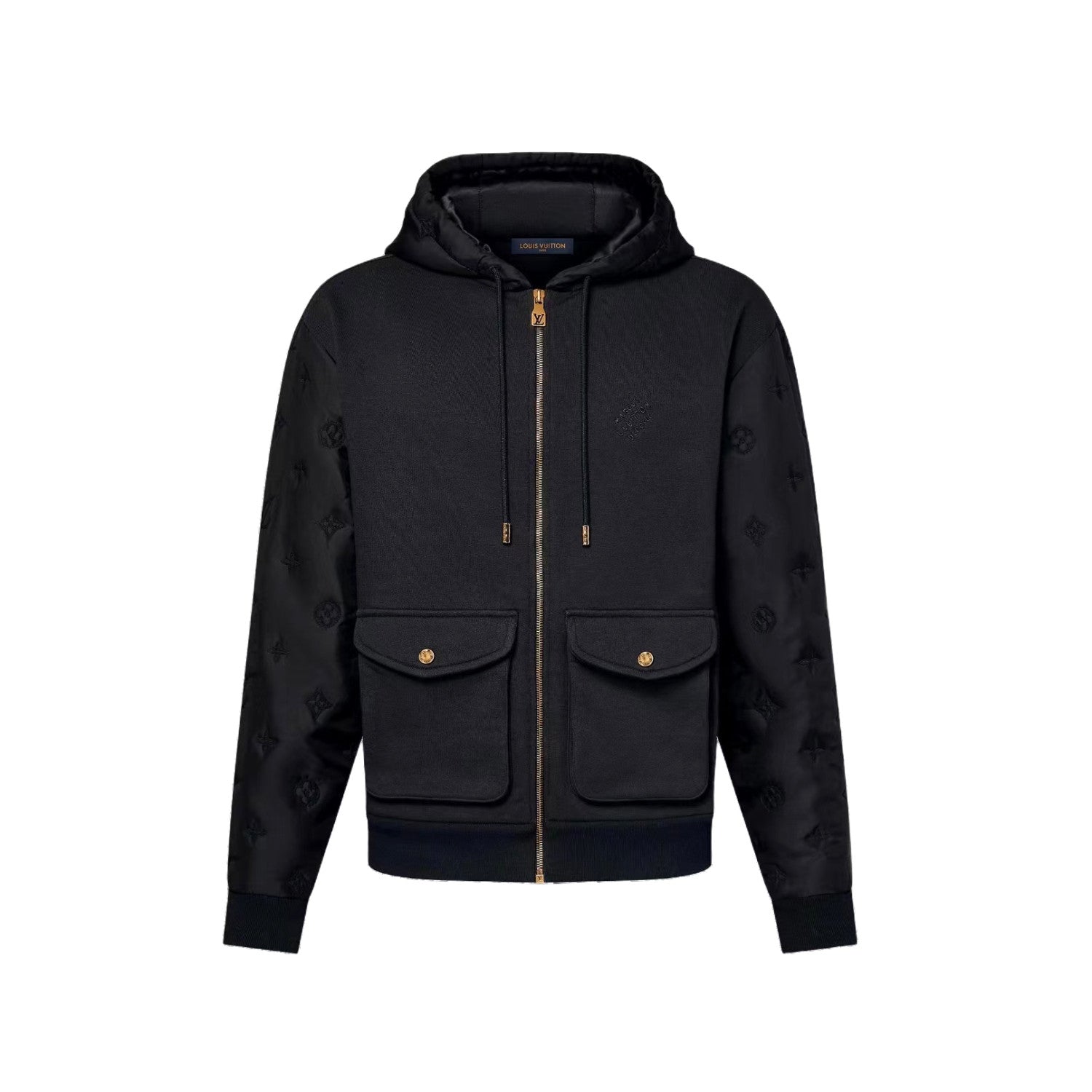 Louis Vuitton Men's Spring/Fall Fashion Casual Solid Color Hooded Zipper Long Sleeve Jacket #78761