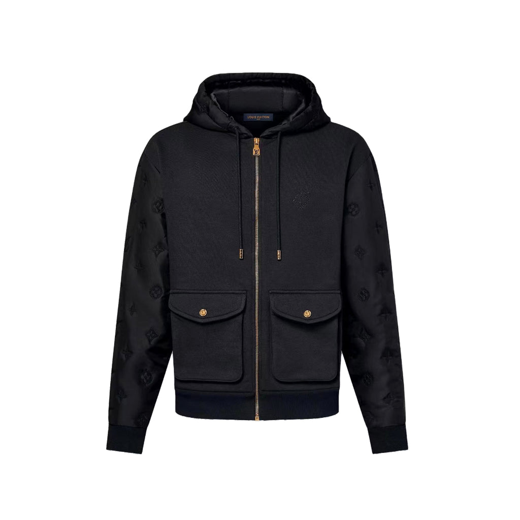 Louis Vuitton Men's Spring/Fall Fashion Casual Solid Color Hooded Zipper Long Sleeve Jacket #78761