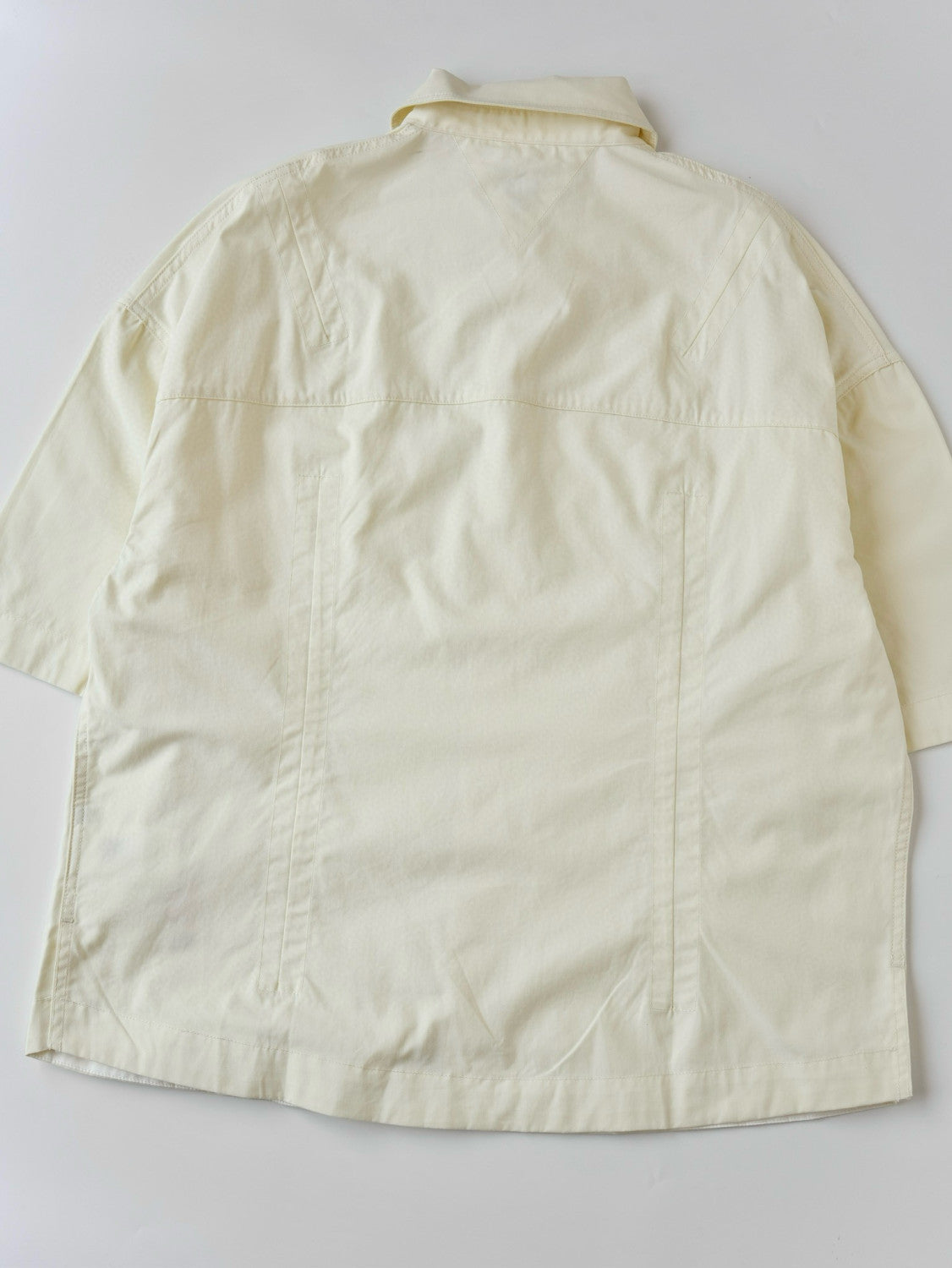 Bottega Veneta Men's Summer Solid Color Embroidered Matchstick Print Single Button Short Sleeve Shirt #77111