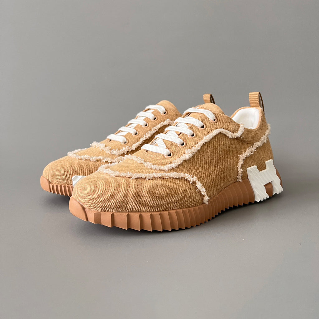 Hermes Bouncing Men's And Women's Spring/Summer Fashion Casual Round Toe Lace Up Low Top Canvas Casual Shoes #78411
