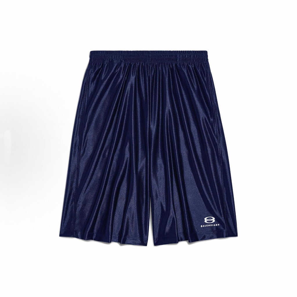 Balenciaga Men's Letter Printed Elastic Waist High Street Summer Straight Casual Solid Color Shorts #77275