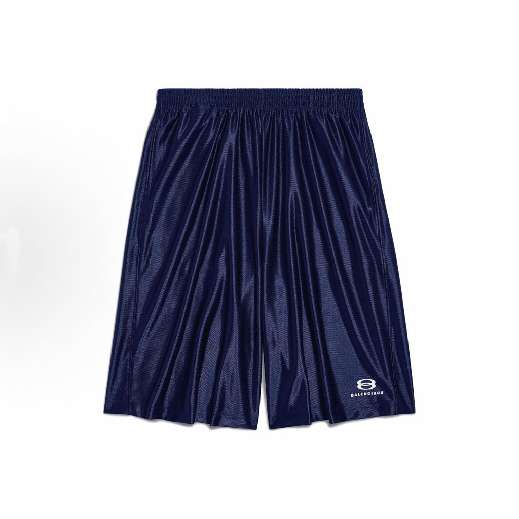 Balenciaga Men's Letter Printed Elastic Waist High Street Summer Straight Casual Solid Color Shorts #77275