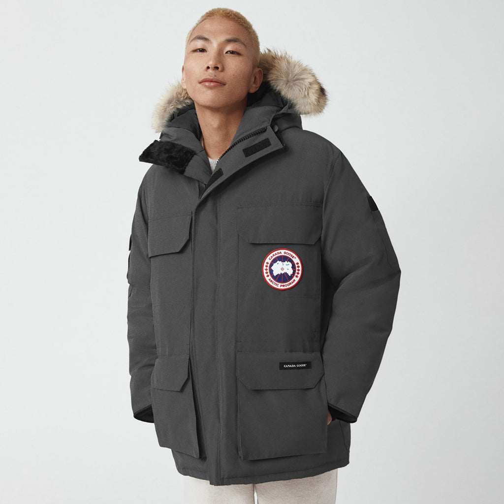 Canada Goose Men's Winter Solid Colour Velcro Zip Hooded Puffer Down Jacket #97487
