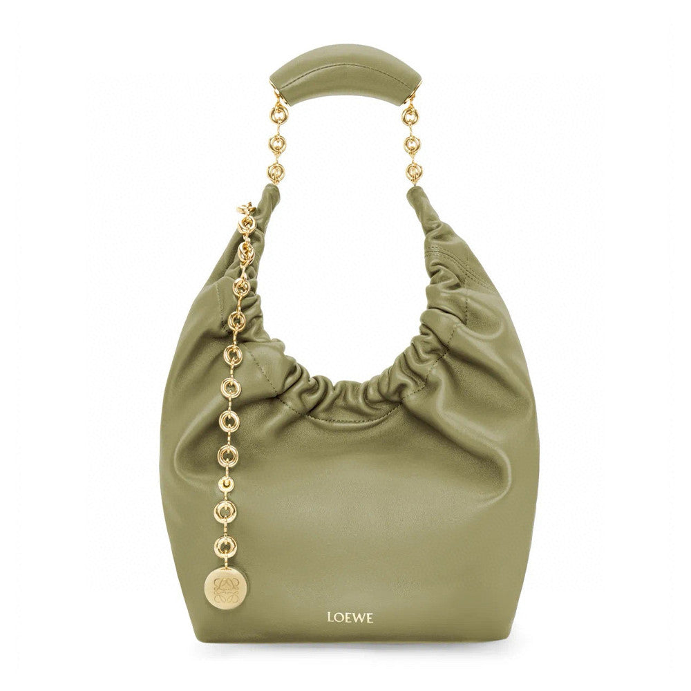 Loewe Women's Small Soft Napa Lambskin Squeeze Handbag Logo Solid Color Adjustable Shoulder Strap Crossbody Tote Bag Bags 0010948040 #81756