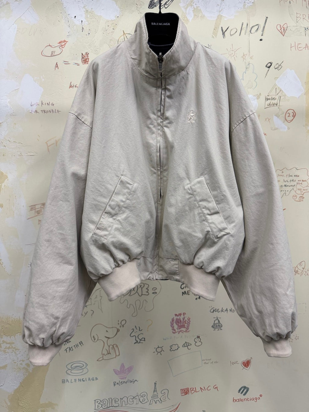 Balenciaga Top-quality Version Reversible Deconstructed Harrington Jacket #376466