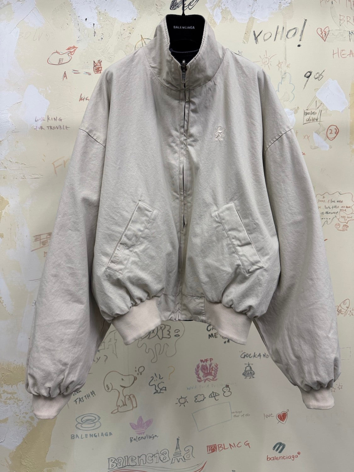 Balenciaga Top-quality Version Reversible Deconstructed Harrington Jacket #376466
