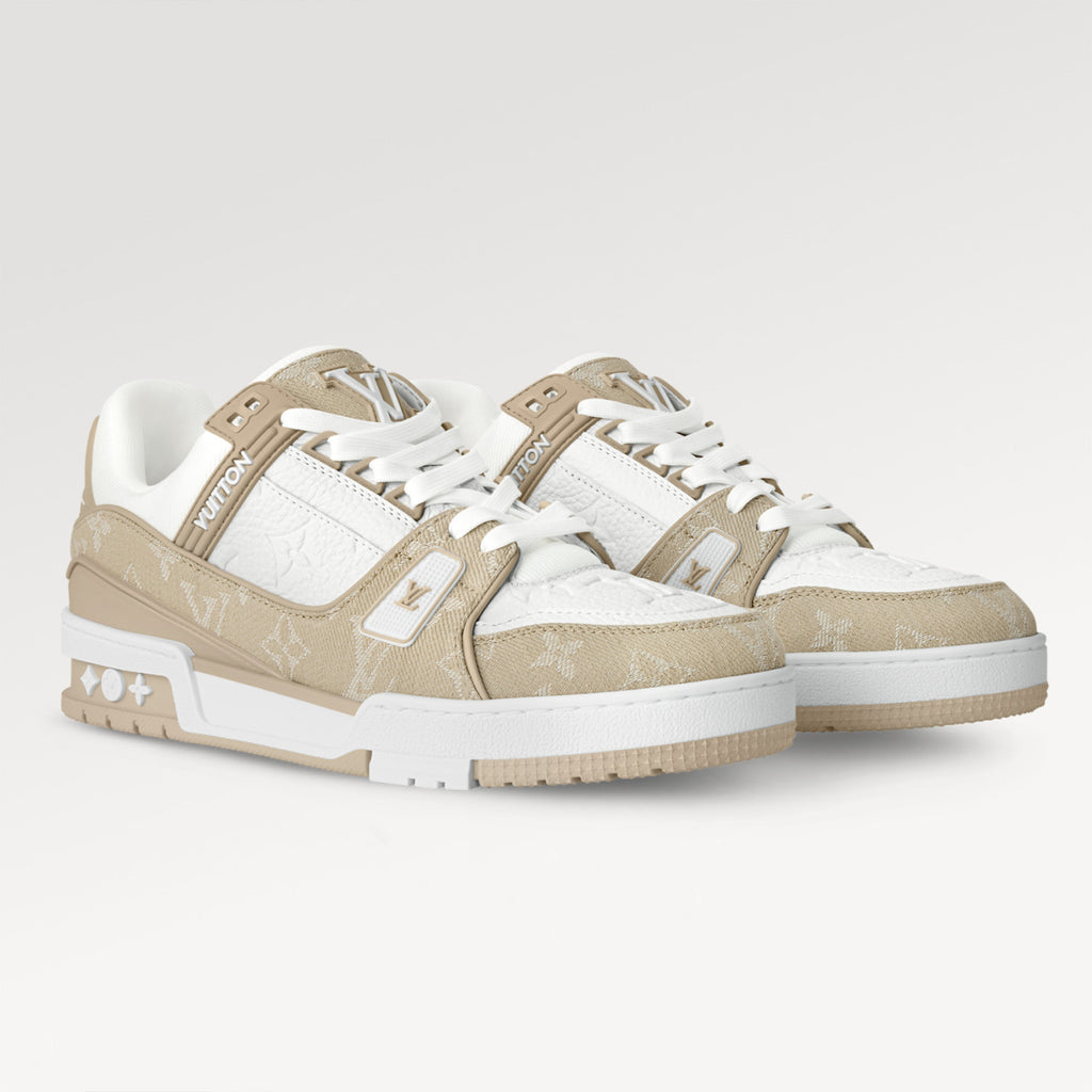 Louis Vuitton LV Trainer Sneakers Monogram Denim Men's And Women's Spring Summer Fashion Exquisite Trend Casual Sneakers Lace-up Low-top Shoes #81436