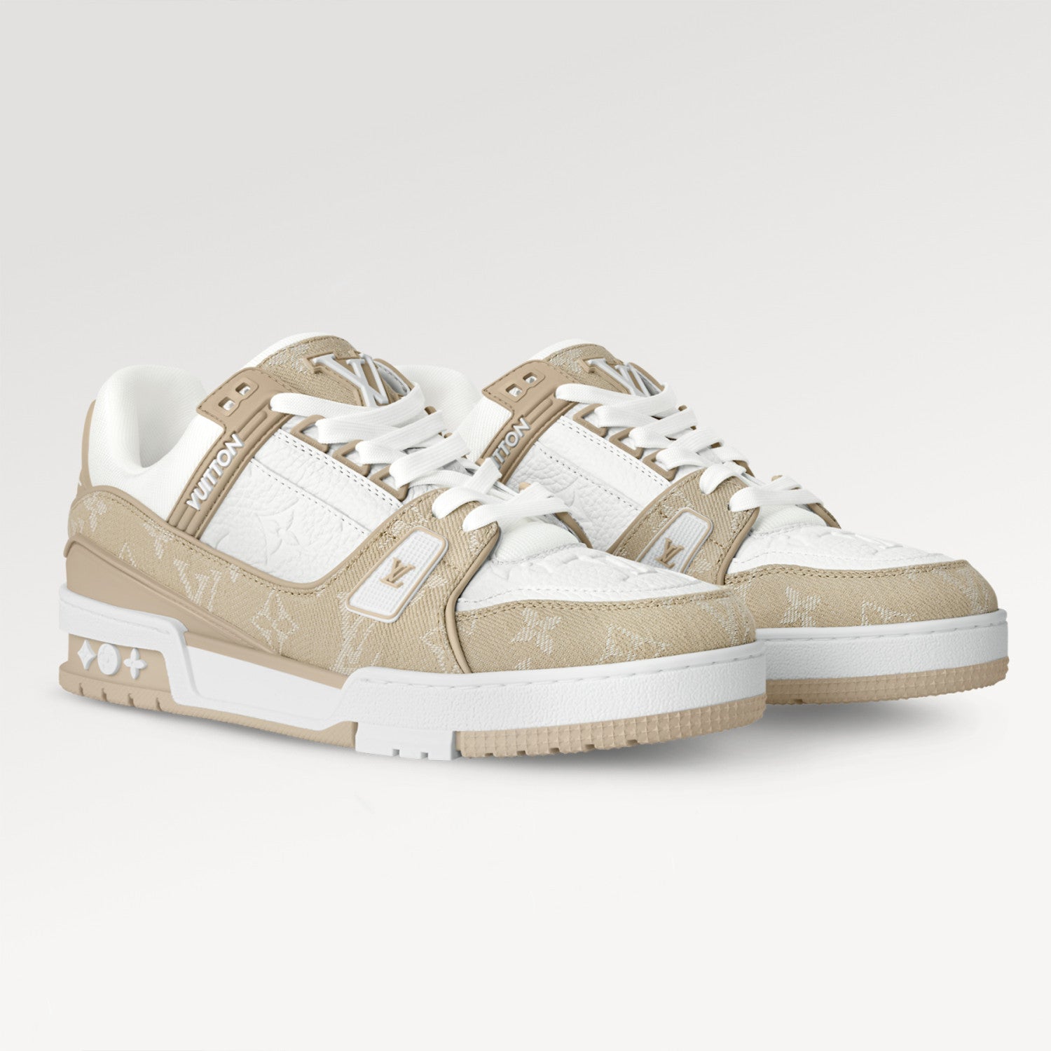 Louis Vuitton LV Trainer Sneakers Monogram Denim Men's And Women's Spring Summer Fashion Exquisite Trend Casual Sneakers Lace-up Low-top Shoes #81436
