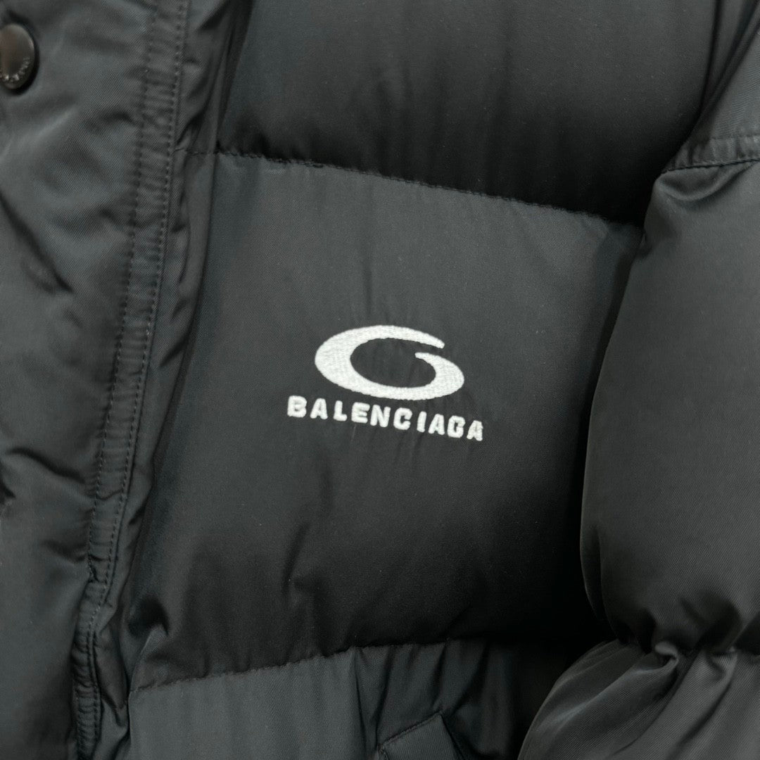 Balenciaga Women's Autumn and Winter Solid Color Reversible Letter Logo Pattern Printed Long Sleeve Puffer Down Jacket #73839