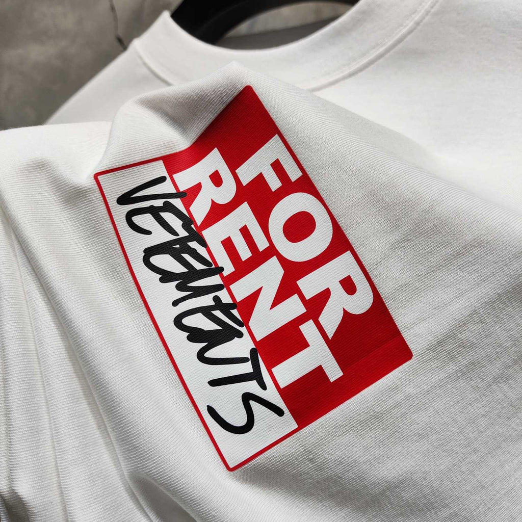 Vetements Men's Summer Round Neck Cotton Comfortable Loose Logo Printed Short Sleeve T-Shirt #76628