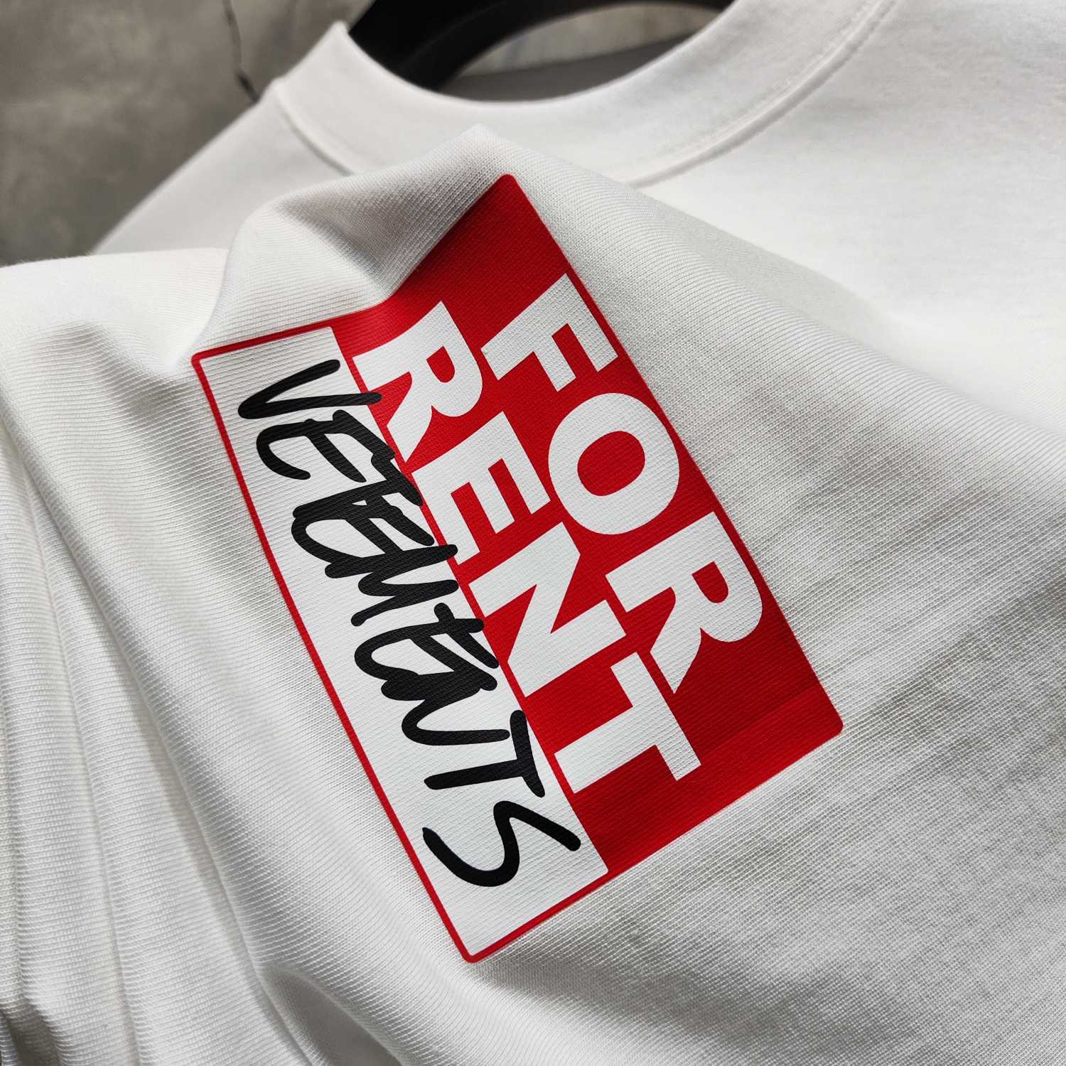 Vetements Men's Summer Round Neck Cotton Comfortable Loose Logo Printed Short Sleeve T-Shirt #76628
