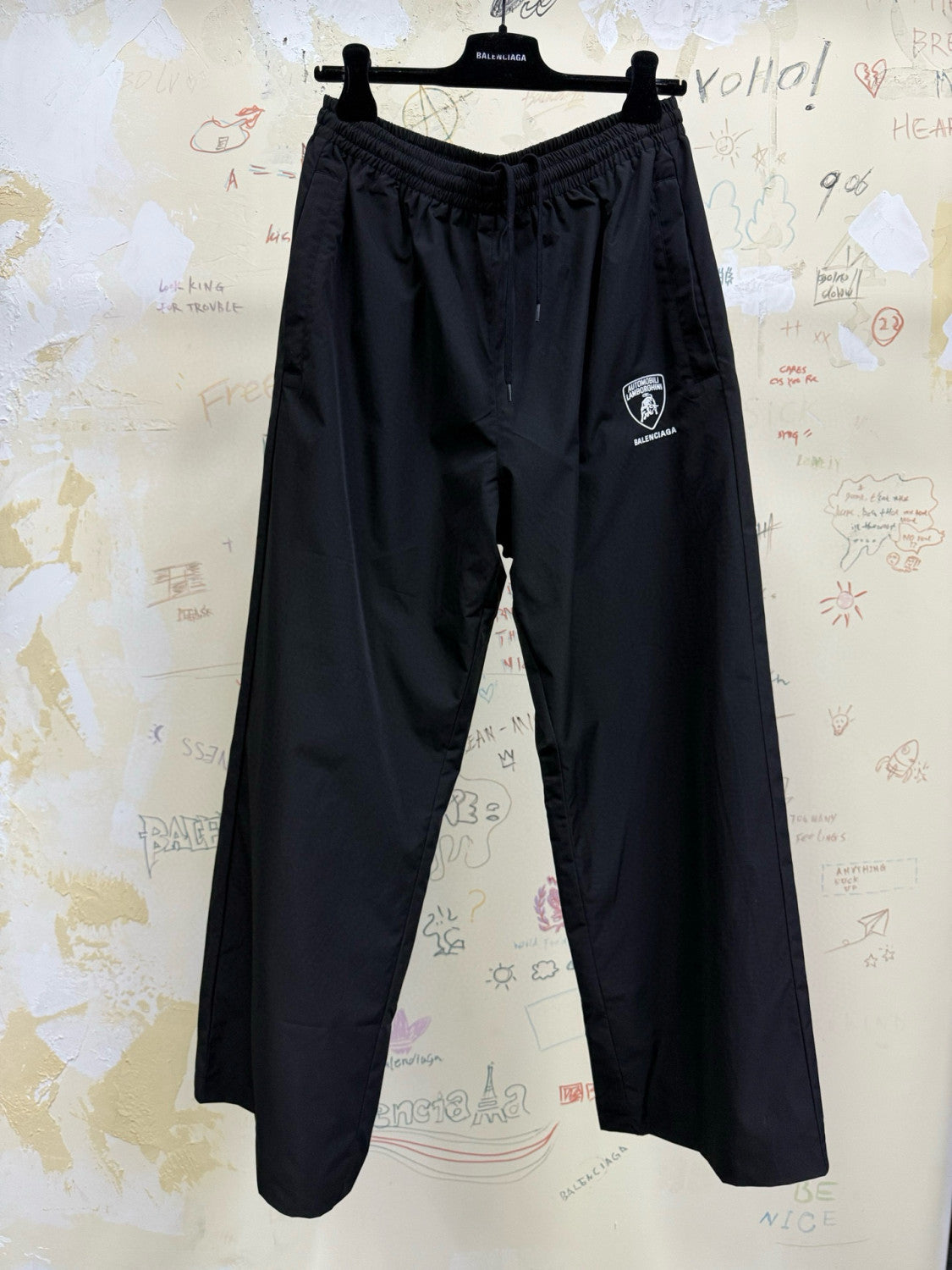 Balenciaga Men's Automobili Lamborghini Tracksuit Jacket Pants in Black#323881