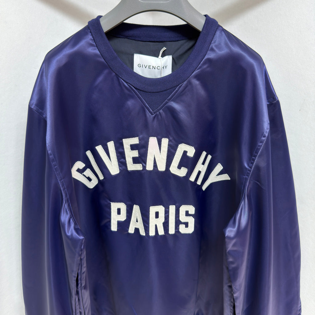 Givenchy Paris LOGO Men's Spring/Fall Fashion Casual Crewneck Pullover Solid Color Letter Print Patchwork Embroidered Long Sleeve Sweatshirt #78712
