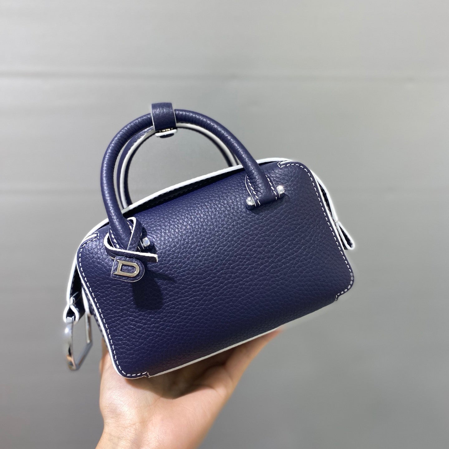Delvaux Women's Solid Color Detachable Shoulder Strap Grained Calfskin Shoulder Handbag Bag Bags #76171