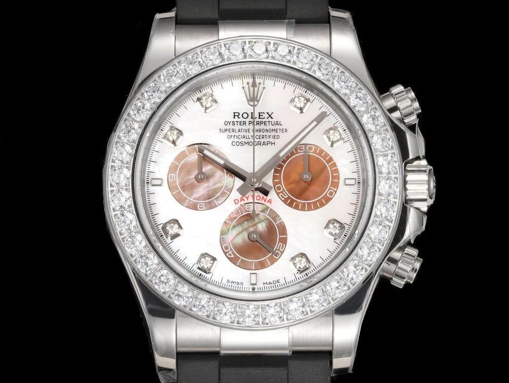 Rolex Men's Automatic Mechanical Movement 100 Meter Water Resistant Dial Watch with Diamonds #74589