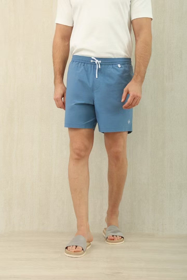 Loro Piana Men's Summer Letter Solid Color Mid Waist Tie Straight Bay Swim Shorts Ngvp #9959