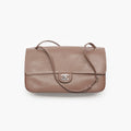 Chanel Maxi Flapbag Grained Calfskin Silver Metal #378922