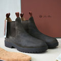 Loro Piana Men's Dover Walk Men's Chelsea Boots Winter shoes Low Cut Round Toe Martin Boot #332379