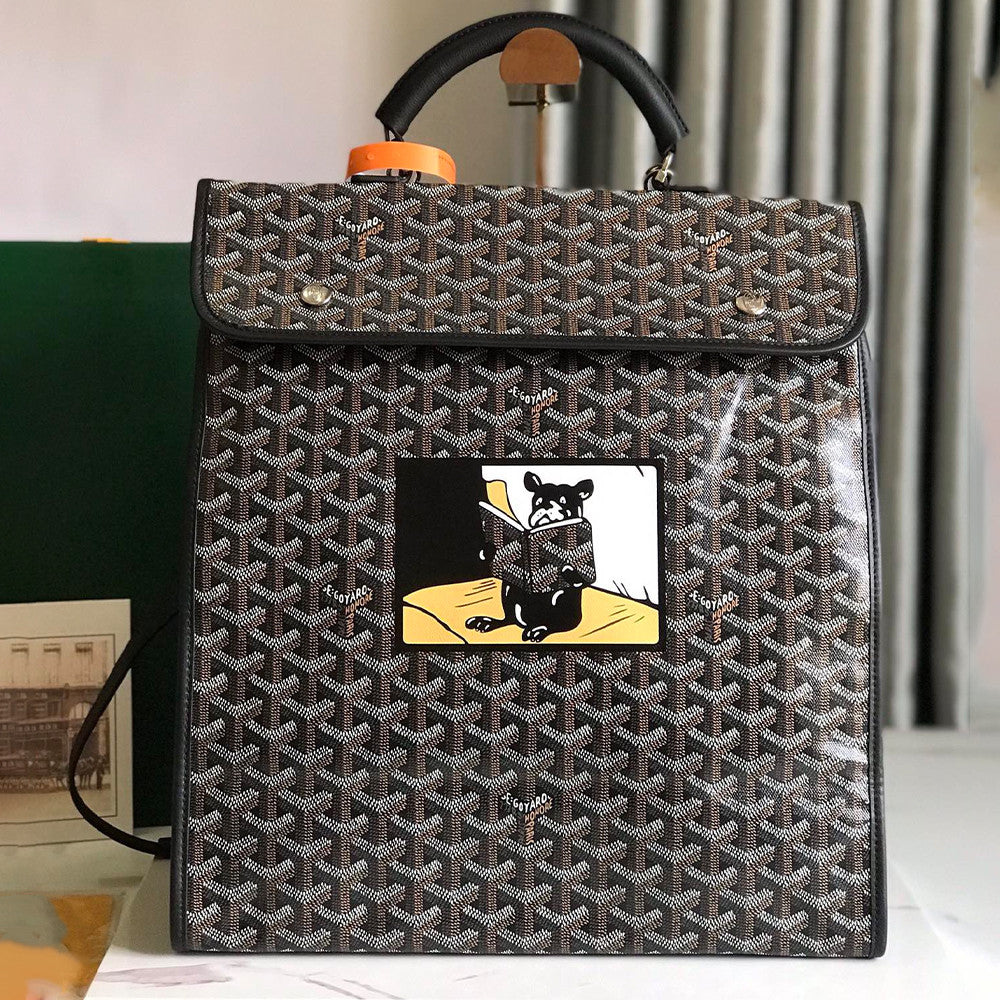 Goyard Saint Leger Backpack: Limited Edition French Bulldog Design Large Briefcase For Fashionable Travel Business And Daily Use Bag Bags #196801