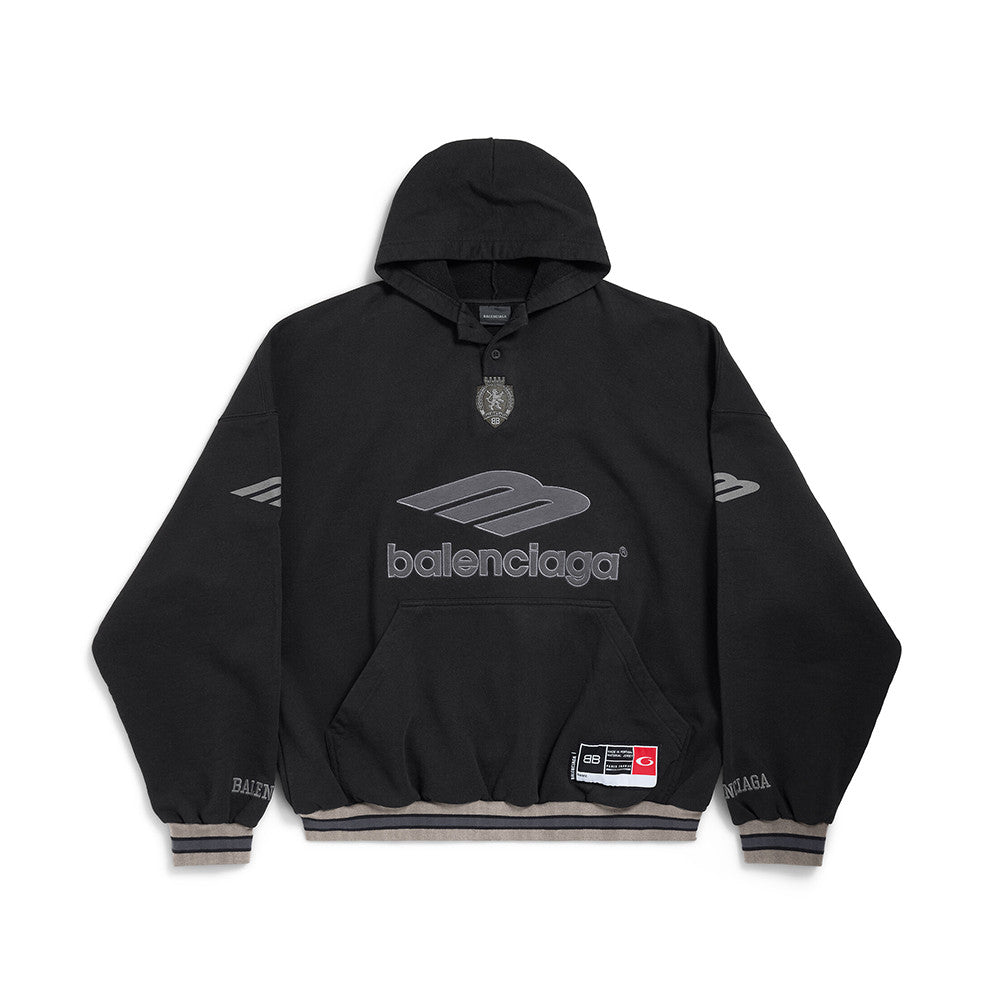 Balenciaga Top-quality Version Men's 3b Football Polo Hoodie in Grey white #336845