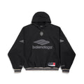 Balenciaga Men's 3b Football Polo Hoodie in Black anthracite #334489