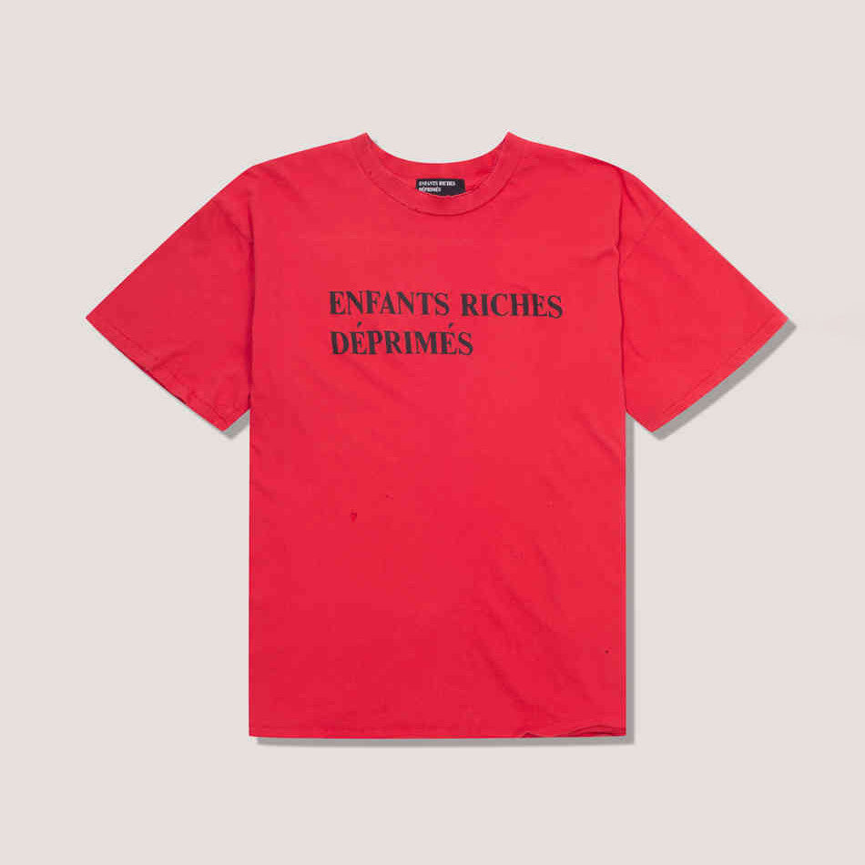 Enfants Riches Deprimes Men's Summer Solid Color Letter Printed Round Neck Short Sleeve T-Shirt #75949