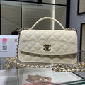 Chanel Chain Clutch Grain Embossed Calfskin With Gold Metal Logo Shoulder Crossbody Bag Fashion Temperament Pure Colour Spring Summer Bags AP4402Y #81133