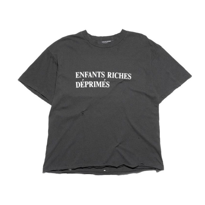 Enfants Riches Deprimes Men's Summer Letter Pattern Print Retro Casual Loose Straight Solid Color Cotton Short Sleeve T-Shirt #99365