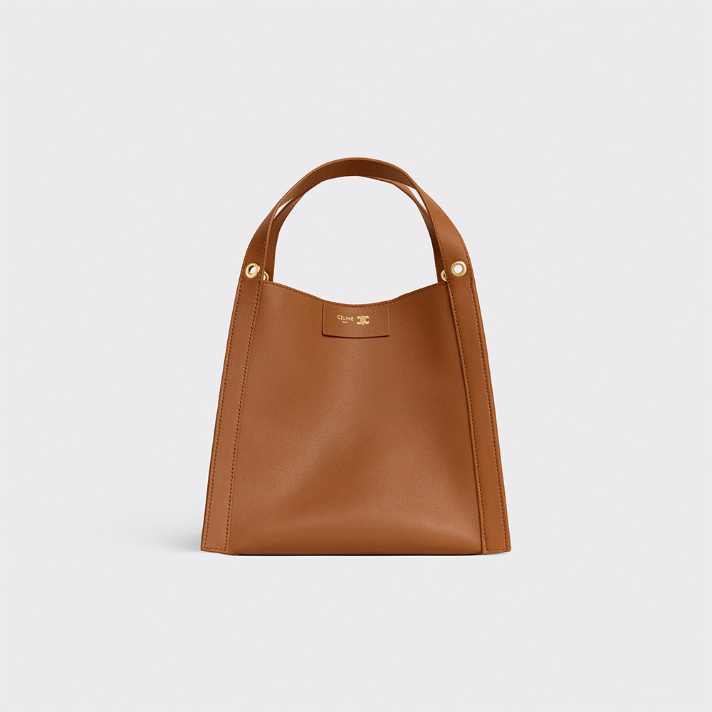 Celine Small Cube Bag in Triomphe Canvas and Natural Calfskin #377768