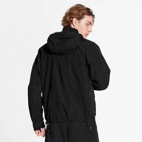 Louis Vuitton Spring/Summer Fashion Casual Solid Color Rainbow Gradient V-Logo Wrinkle Texture Windbreaker Long Sleeve Jacket #79131