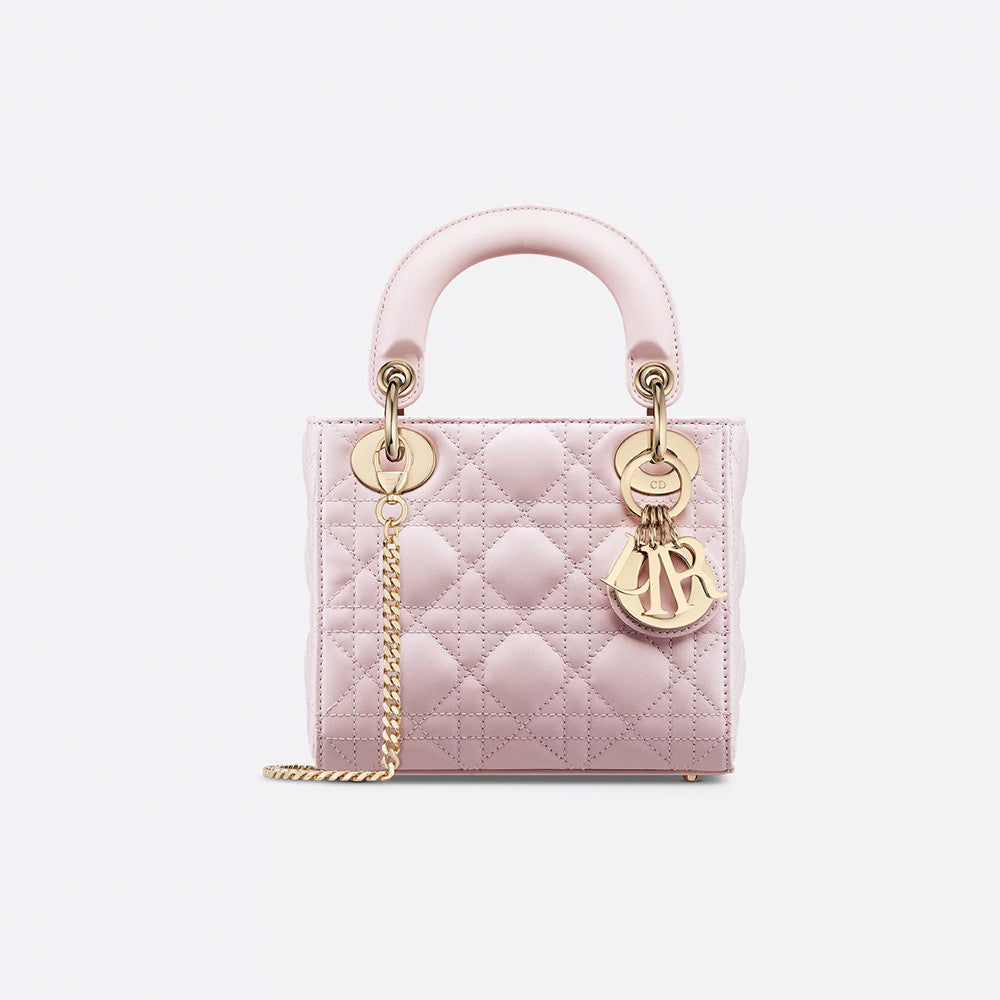 Dior Dior Lady Lambskin Cannage Quilted Metal Pendant Mini Bag #333088