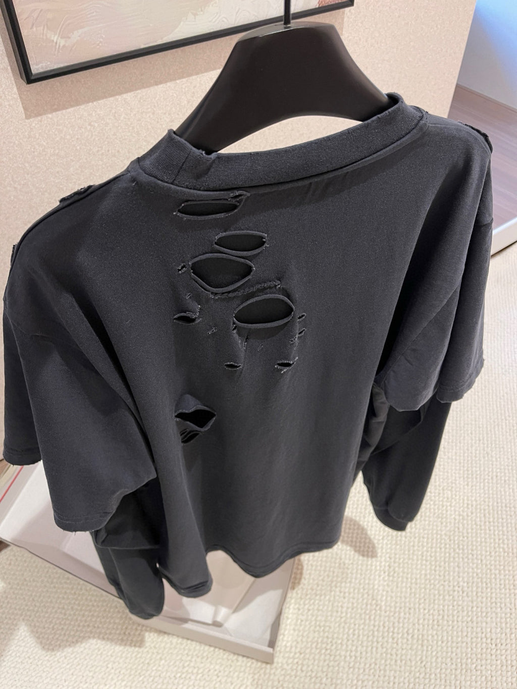 Balenciaga 3b Sport Icon Medium Fit Layered T-shirt Men's Retro High Street Trend Round Neck Spring And Autumn Fake Two T-shirt #71846