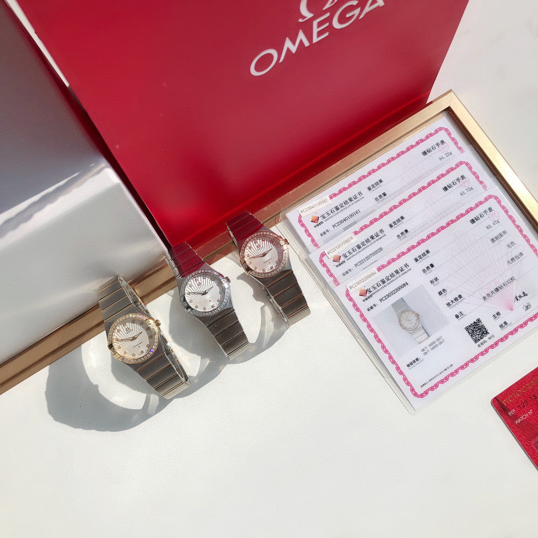 OMEGA Women's Anti-Glare Sapphire Mirror Swiss Quartz Watch #96952