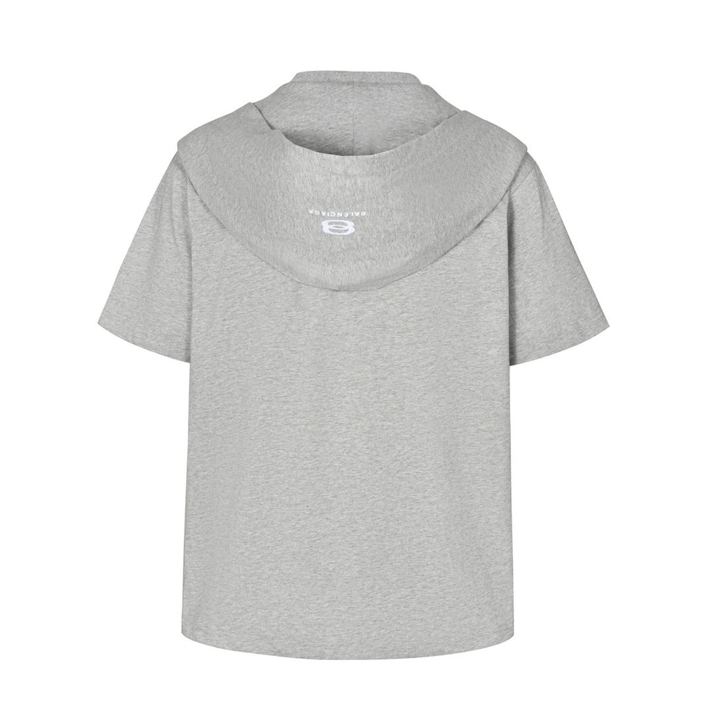 Balenciaga Men's and Women's Summer Solid Color Hooded Two-Piece Short Sleeve T-Shirt #77219