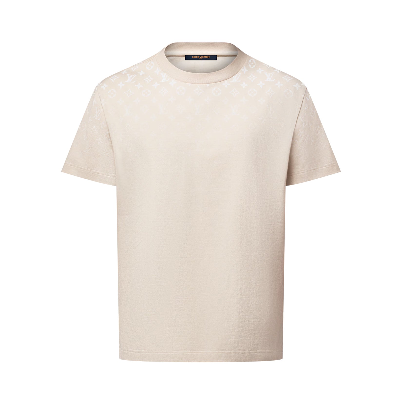 Louis Vuitton Men's Summer Solid Color Gradient Print Round Neck Cotton Short Sleeve T-Shirt #76738