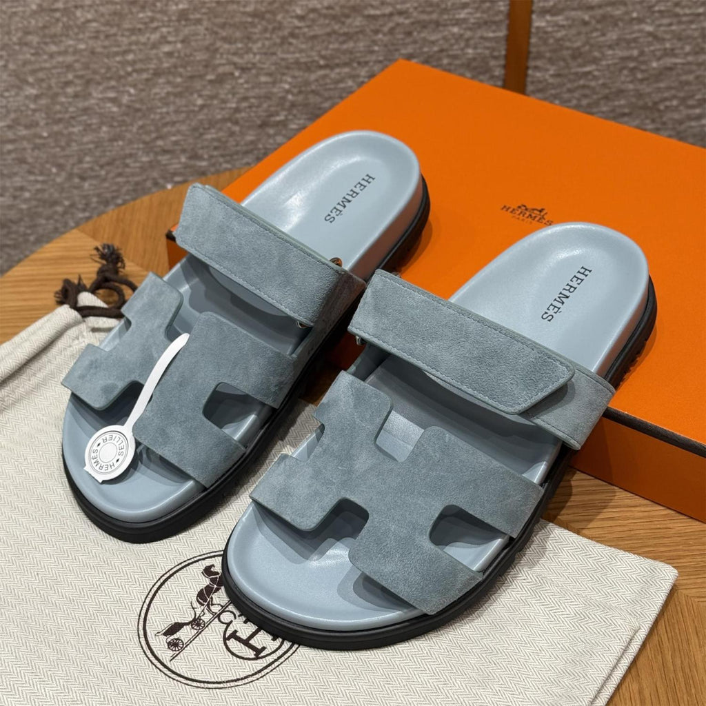 Hermes Women's Autumn and Winter Pure Color Suede Leather Casual Fashion Sandal Mop Shoes #77294