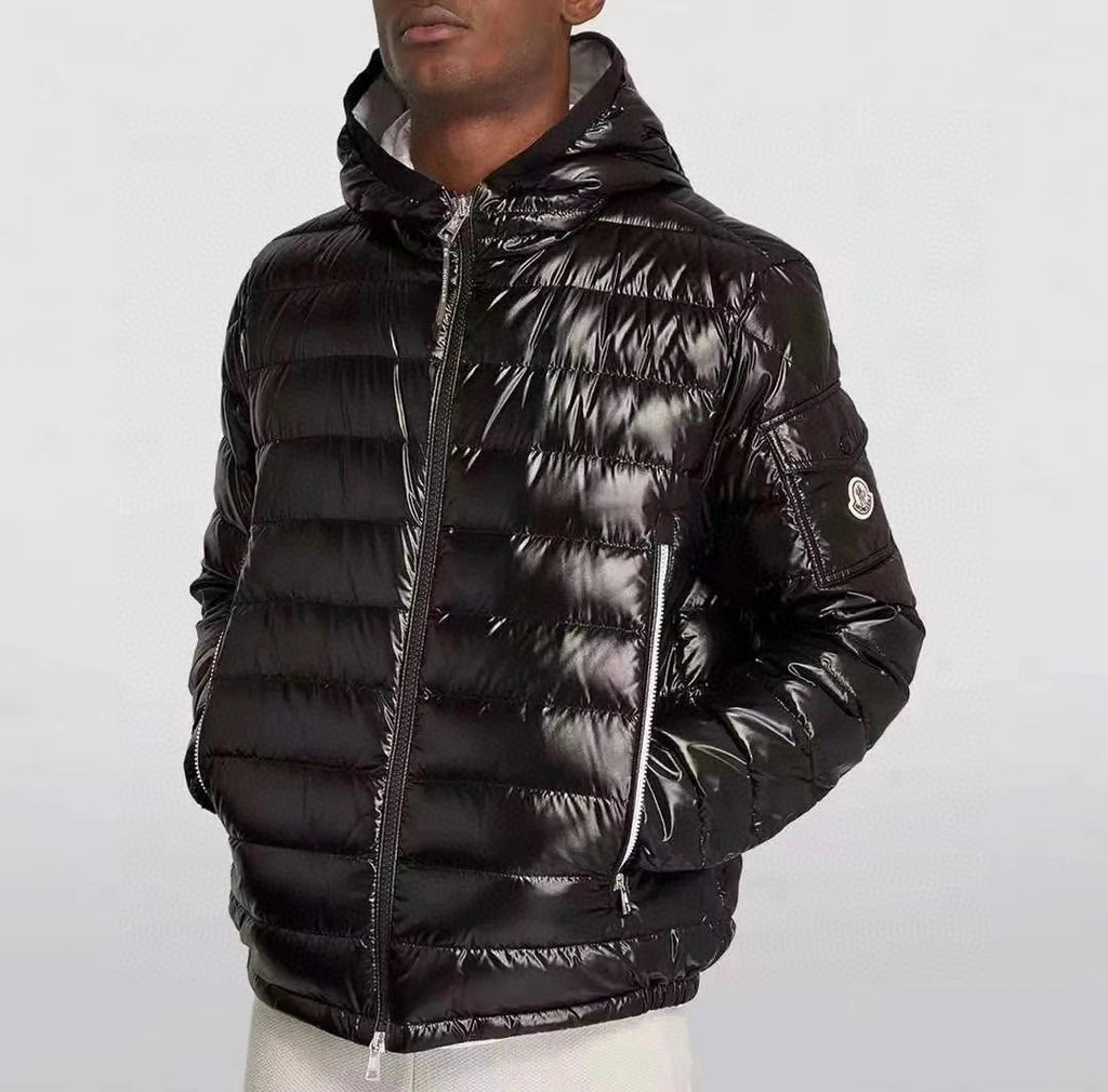 Moncler Men's Winter Fluffy Casual Zip Hooded White Goose Puffer Down Jacket #97719