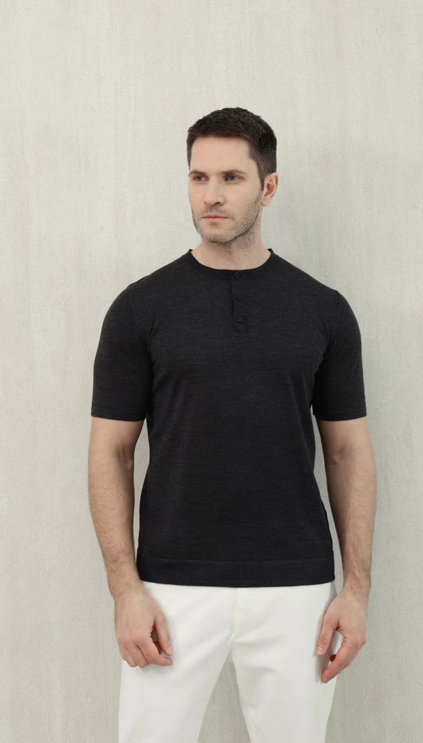 Loro Piana Top-quality Version Men's T-Shirt Cotton#375406
