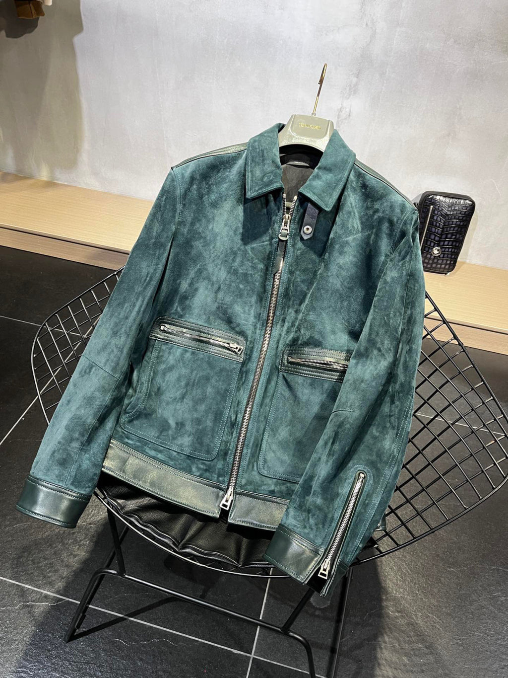 Tom Ford Suede Zip Lapel Jacket #96185