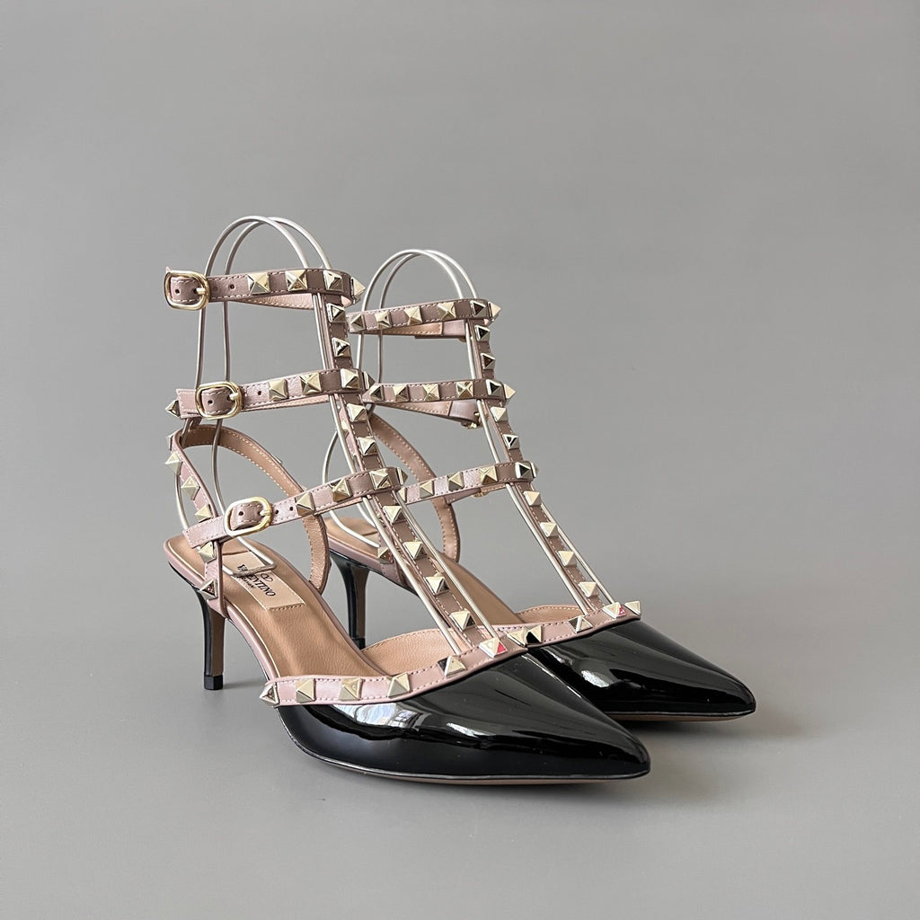 Valentino Rockstud Caged Pump 65mm Poudre #334615